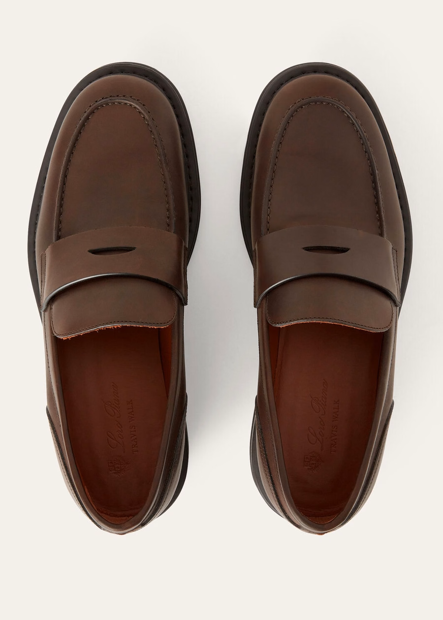 Travis loafer in ultra-dark brown calfskin