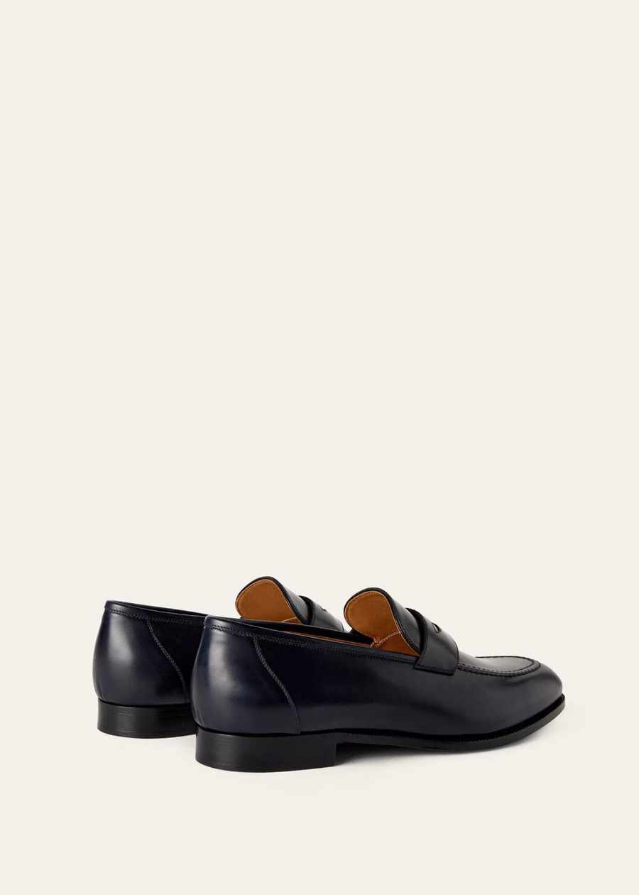 Sergio navy calfskin loafer