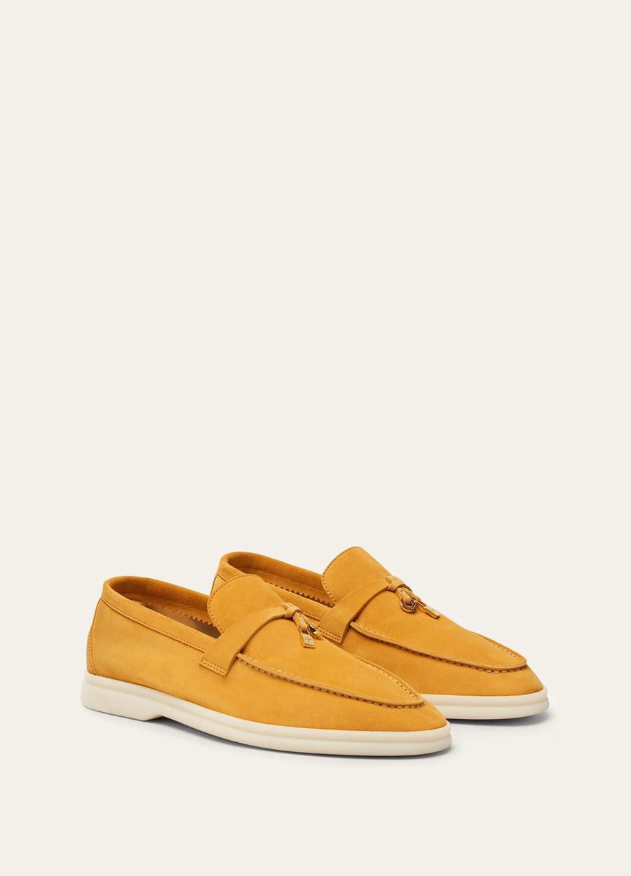 Summer Charms Walk Loafer Suede Saffron Tea