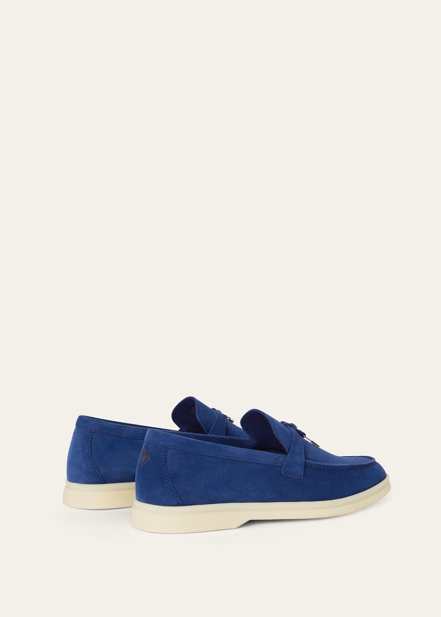 Summer Charms Walk Loafer Suede Blue Fluorite