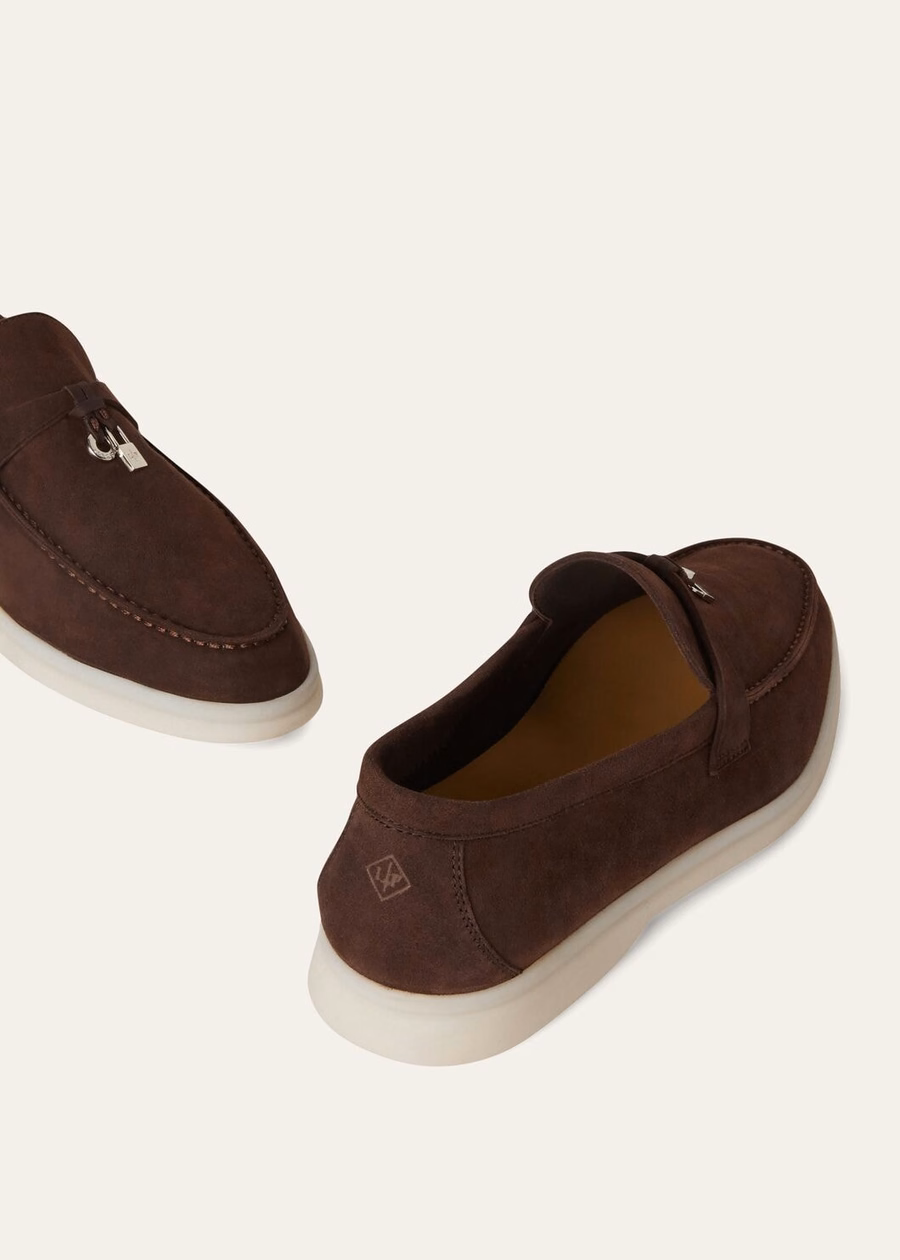 Summer Charms Walk Loafer Suede Chocolate