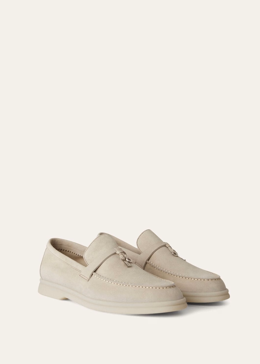 Summer Charms Walk Loafer Suede Powder Pearl