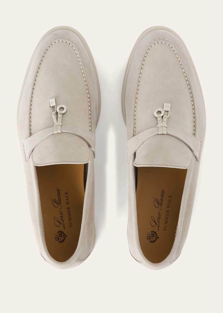 Summer Charms Walk Loafer Suede Powder Pearl
