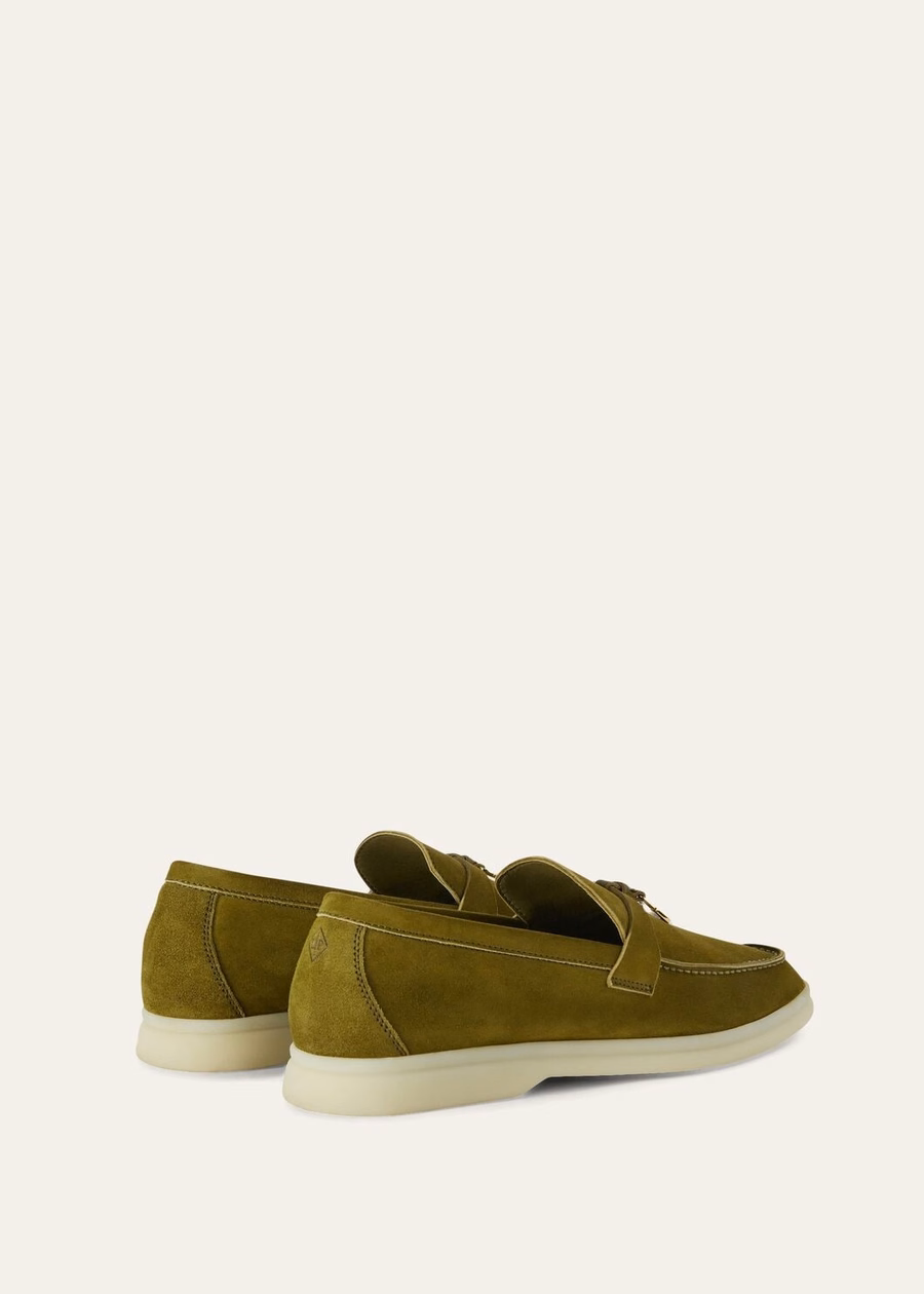 Summer Charms Walk Loafer Suede Olive Leaf