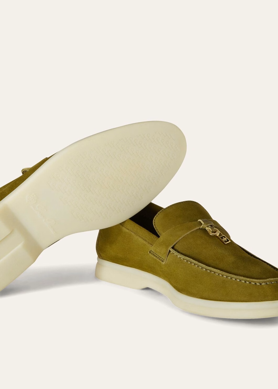 Summer Charms Walk Loafer Suede Olive Leaf