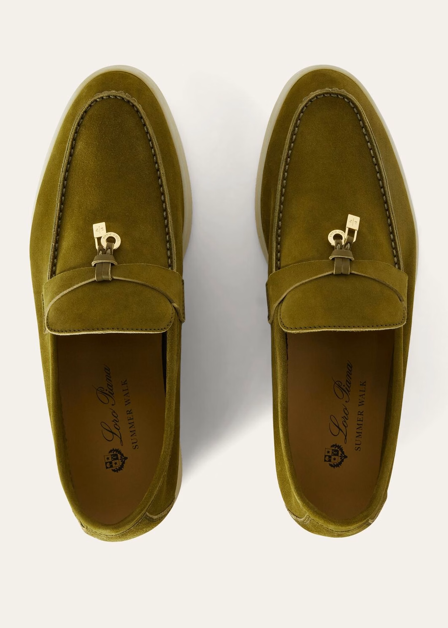 Summer Charms Walk Loafer Suede Olive Leaf