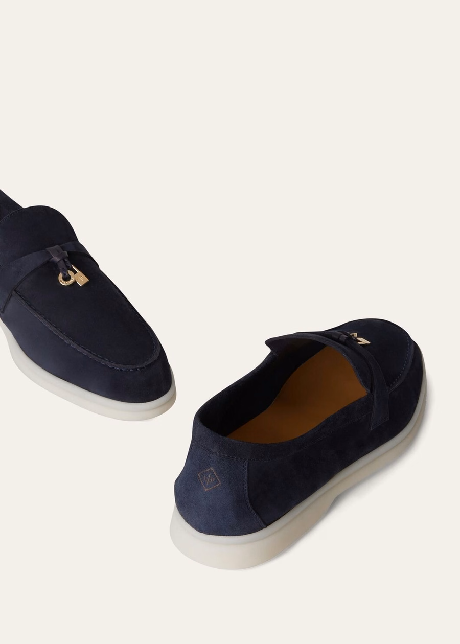Summer Charms Walk Loafer Suede Argo Blue Melange