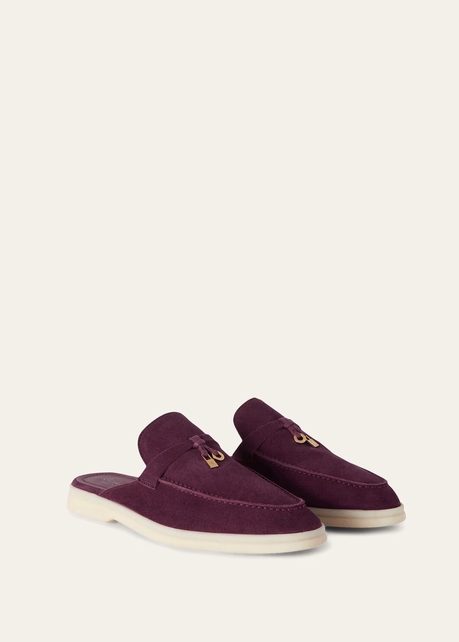 Babouche Charms Walk Loafer Suede Goatskin Bright Amaranth