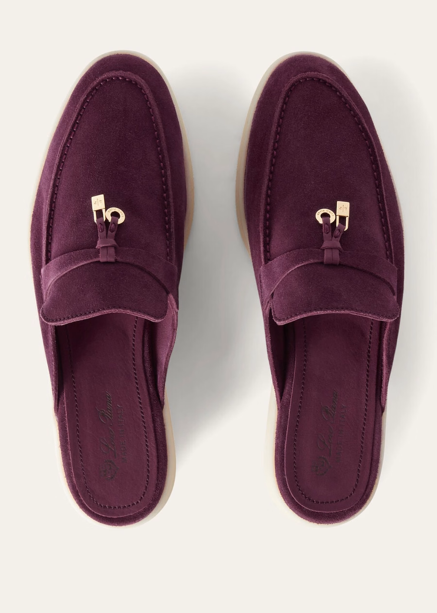 Babouche Charms Walk Loafer Suede Goatskin Bright Amaranth