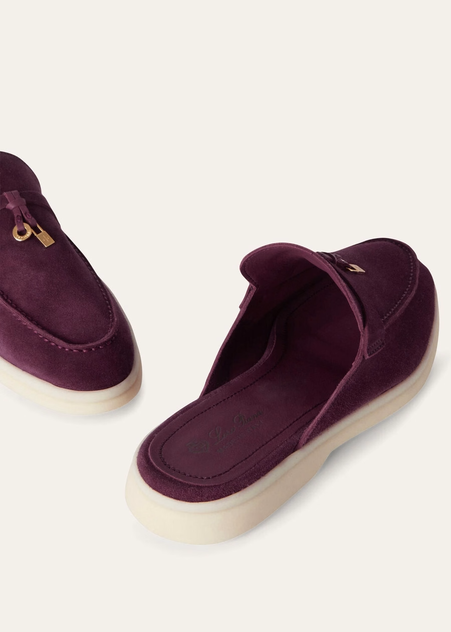 Babouche Charms Walk Loafer Suede Goatskin Bright Amaranth