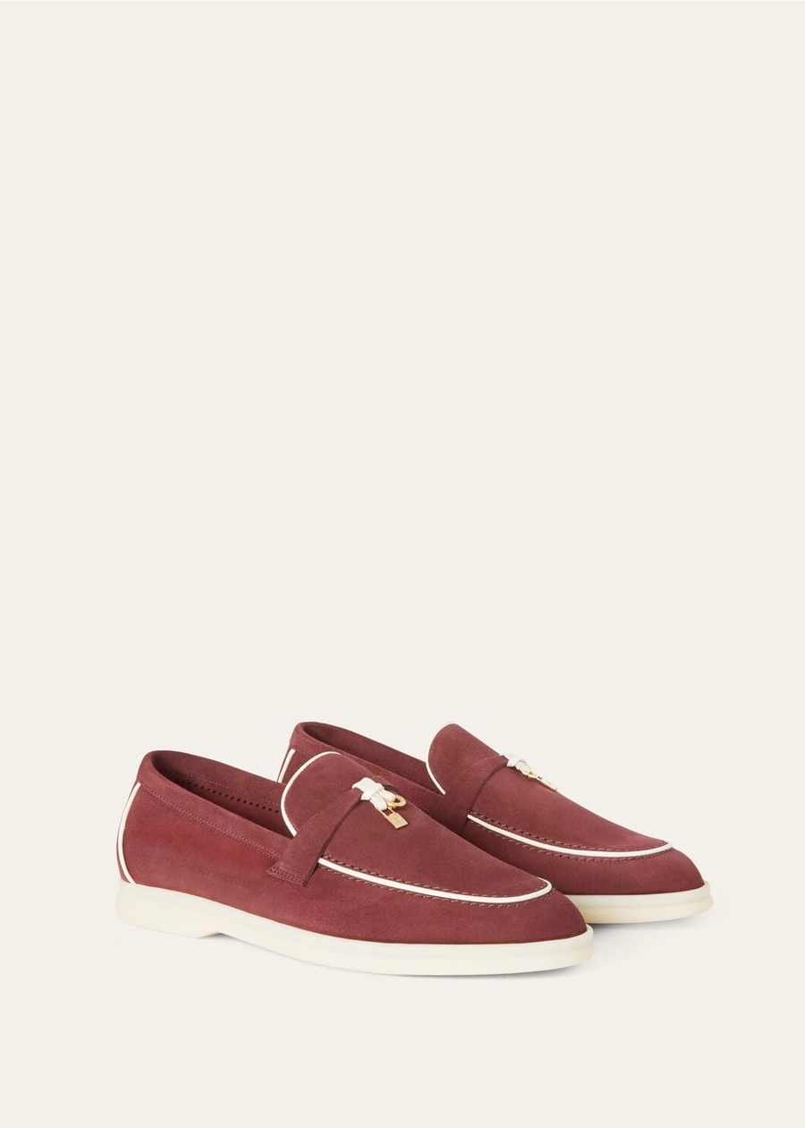 Summer Charms Walk Loafer suede goatskin Azuki Beans