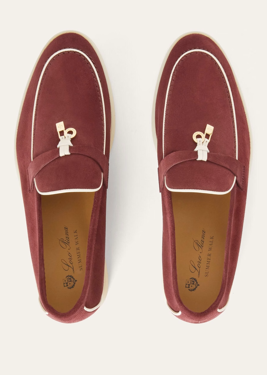 Summer Charms Walk Loafer suede goatskin Azuki Beans
