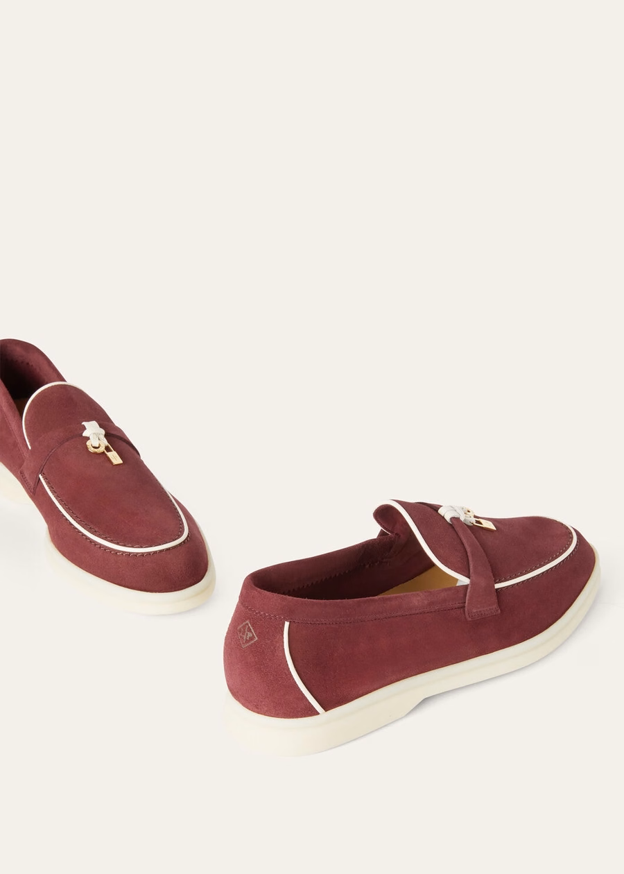 Summer Charms Walk Loafer suede goatskin Azuki Beans
