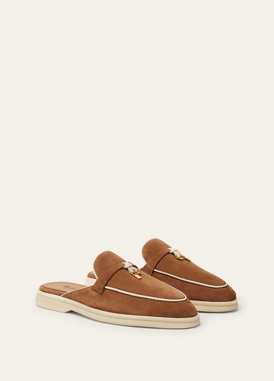 Charms Walk Babouche Loafer Suede Goatskin Mole