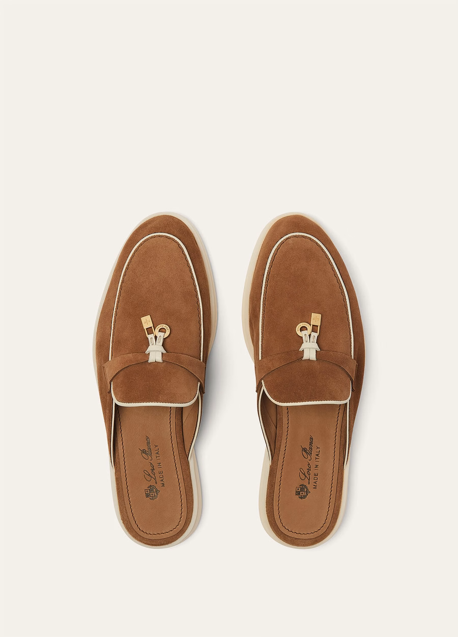 Charms Walk Babouche Loafer Suede Goatskin Mole