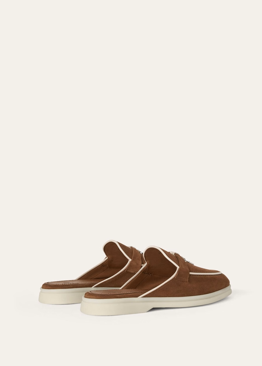 Charms Walk Babouche Loafer Suede Leather Goatskin Rocky Road