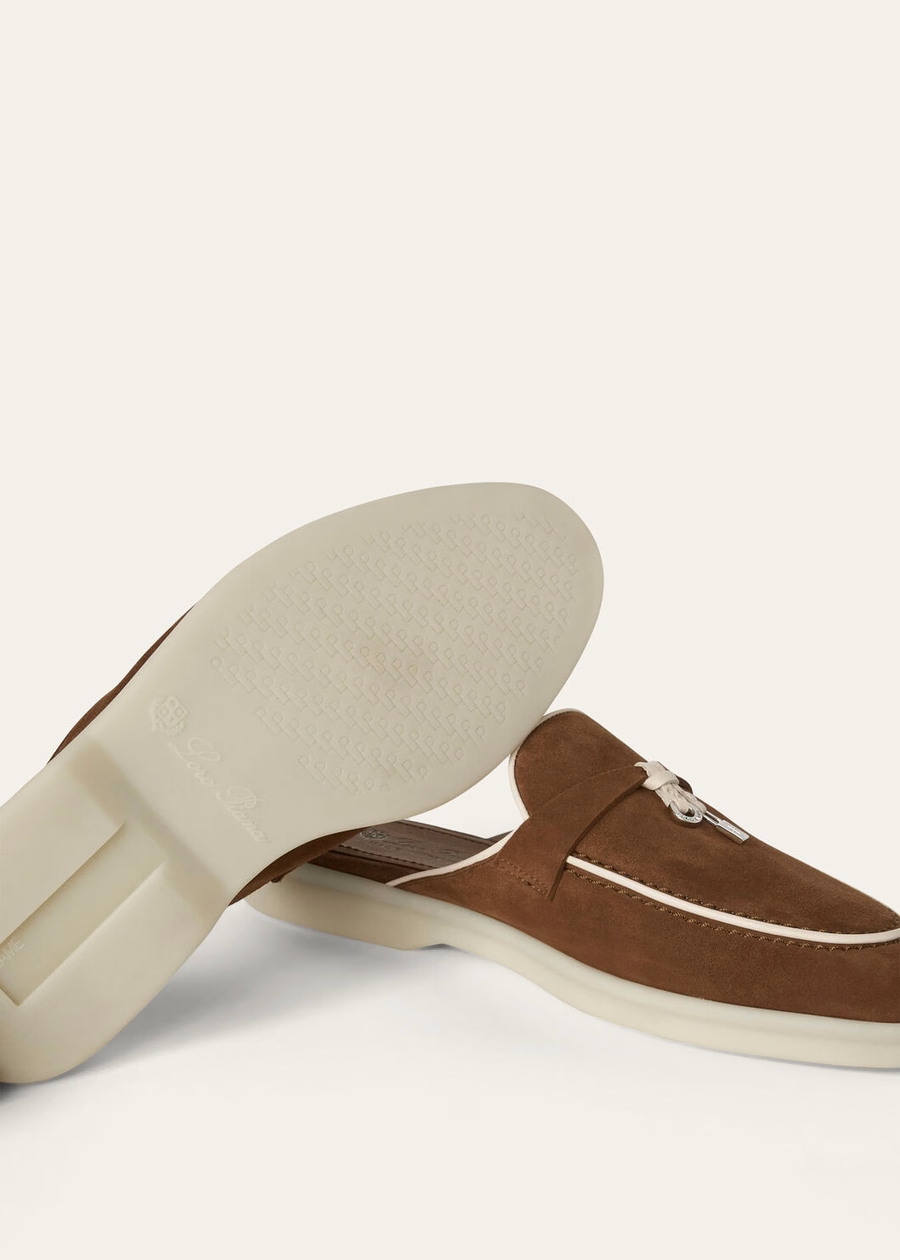 Charms Walk Babouche Loafer Suede Leather Goatskin Rocky Road