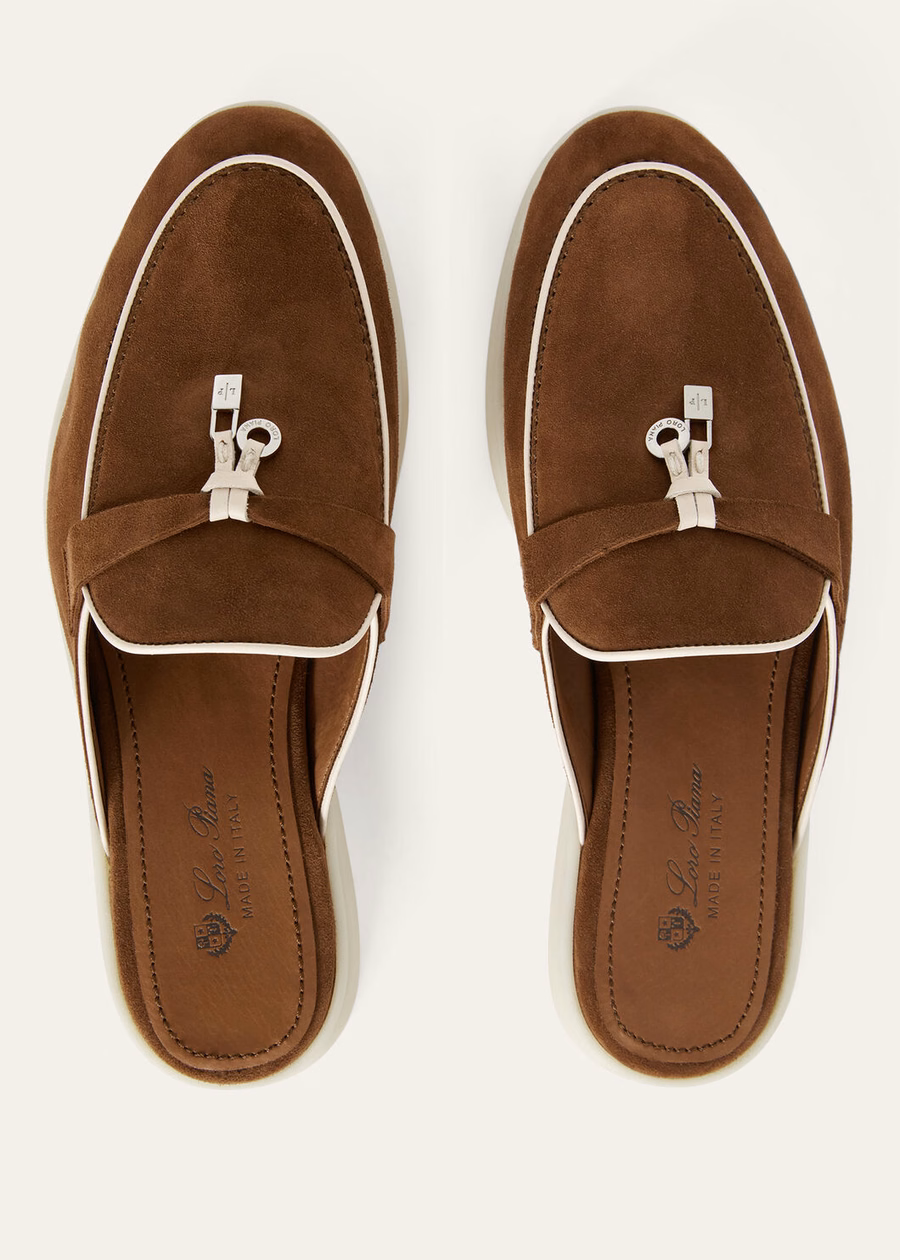 Charms Walk Babouche Loafer Suede Leather Goatskin Rocky Road