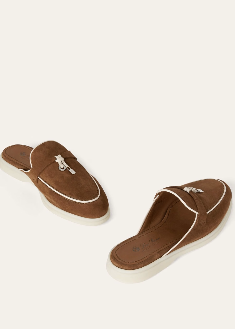 Charms Walk Babouche Loafer Suede Leather Goatskin Rocky Road