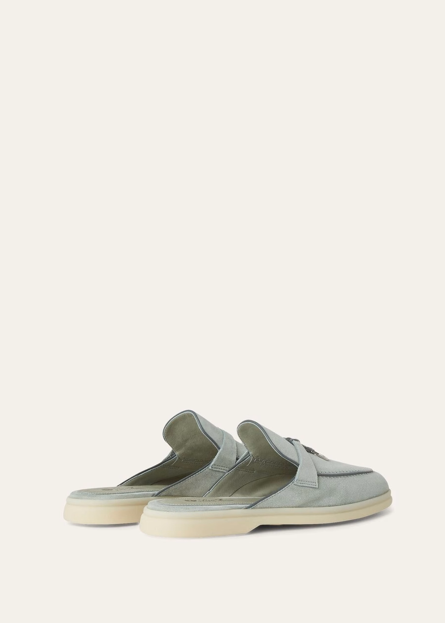 Charms Walk Babouche Loafer suede leather Goat suede Eucalyptus