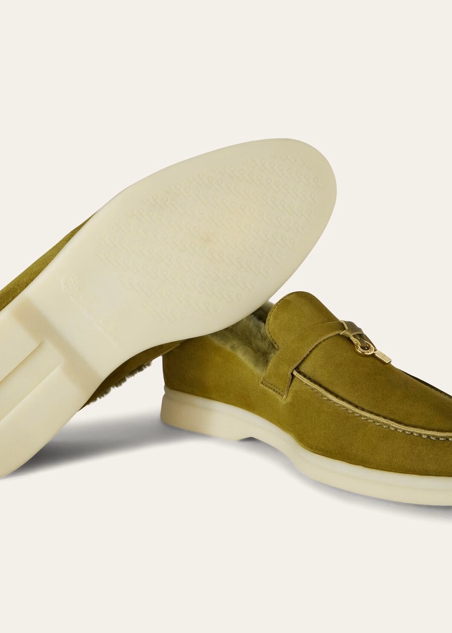 Summer Charms Walk Loafer Suede Olive Leaf