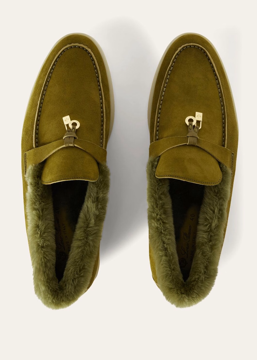 Summer Charms Walk Loafer Suede Olive Leaf