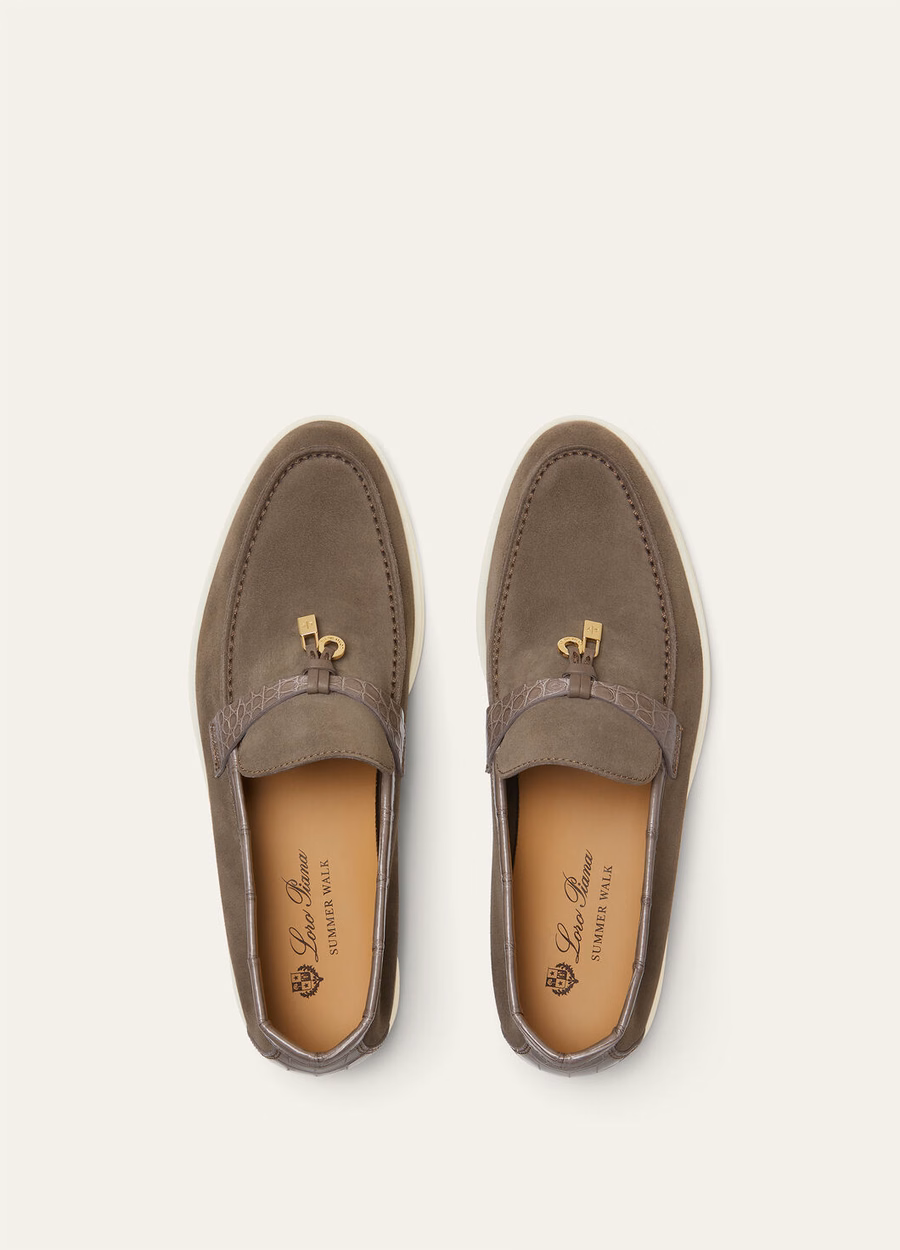 Summer Charms Walk Loafer Suede Puddle Grey