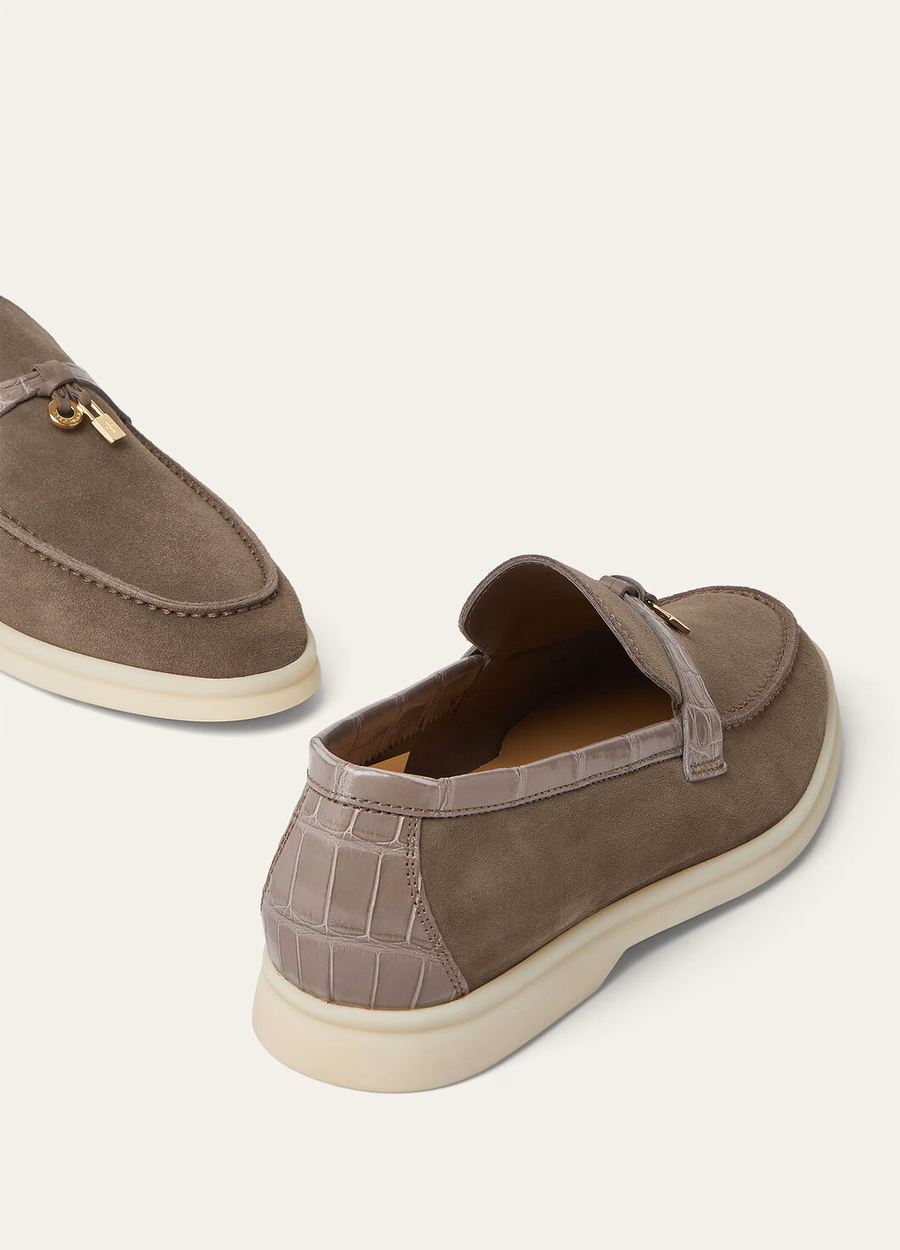 Summer Charms Walk Loafer Suede Puddle Grey
