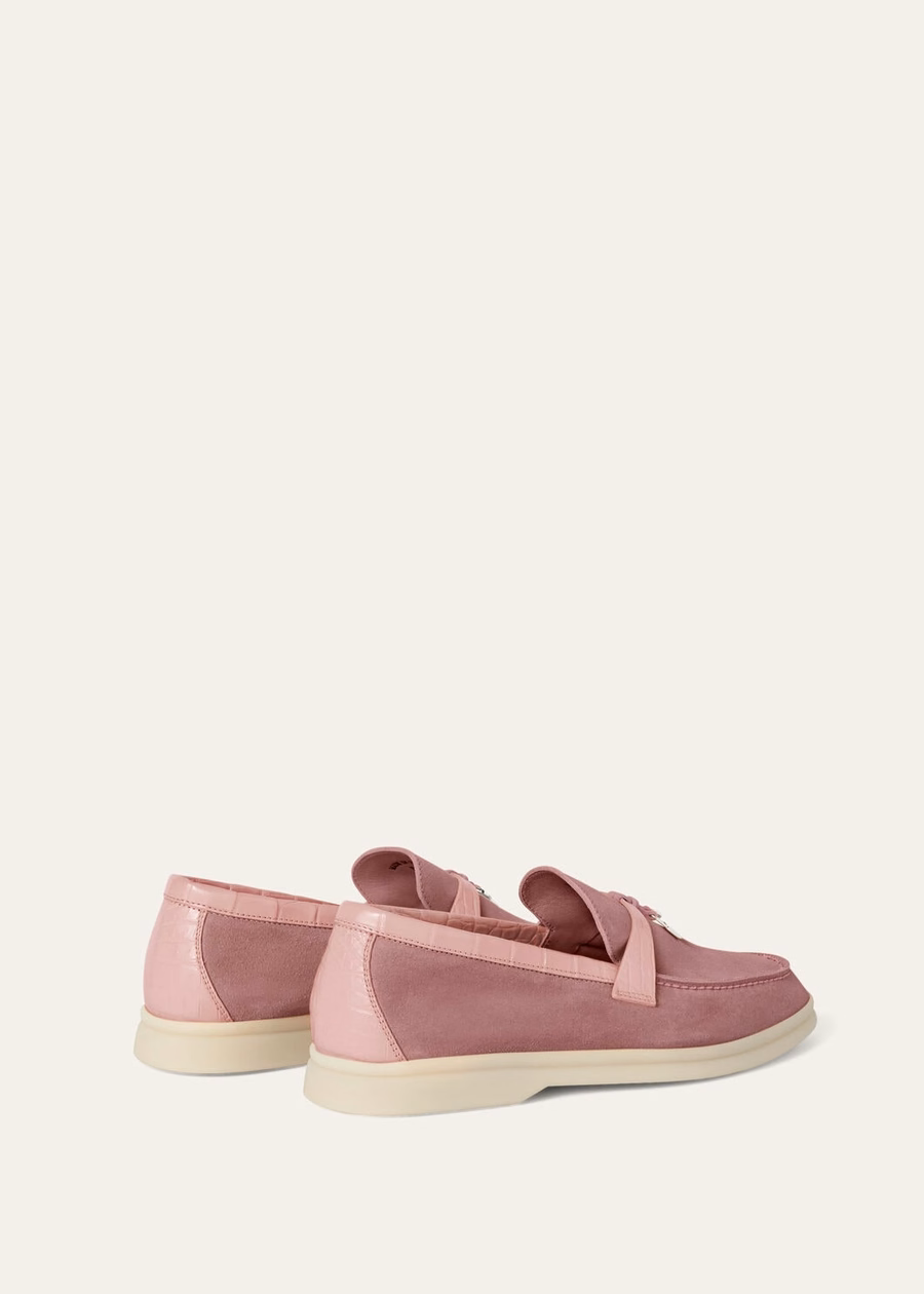 Summer Charms Walk Loafer Suede Noisette Rose