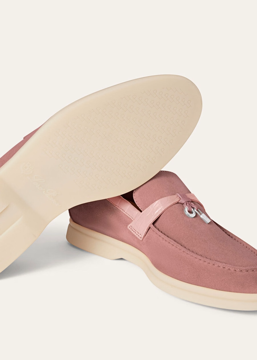 Summer Charms Walk Loafer Suede Noisette Rose