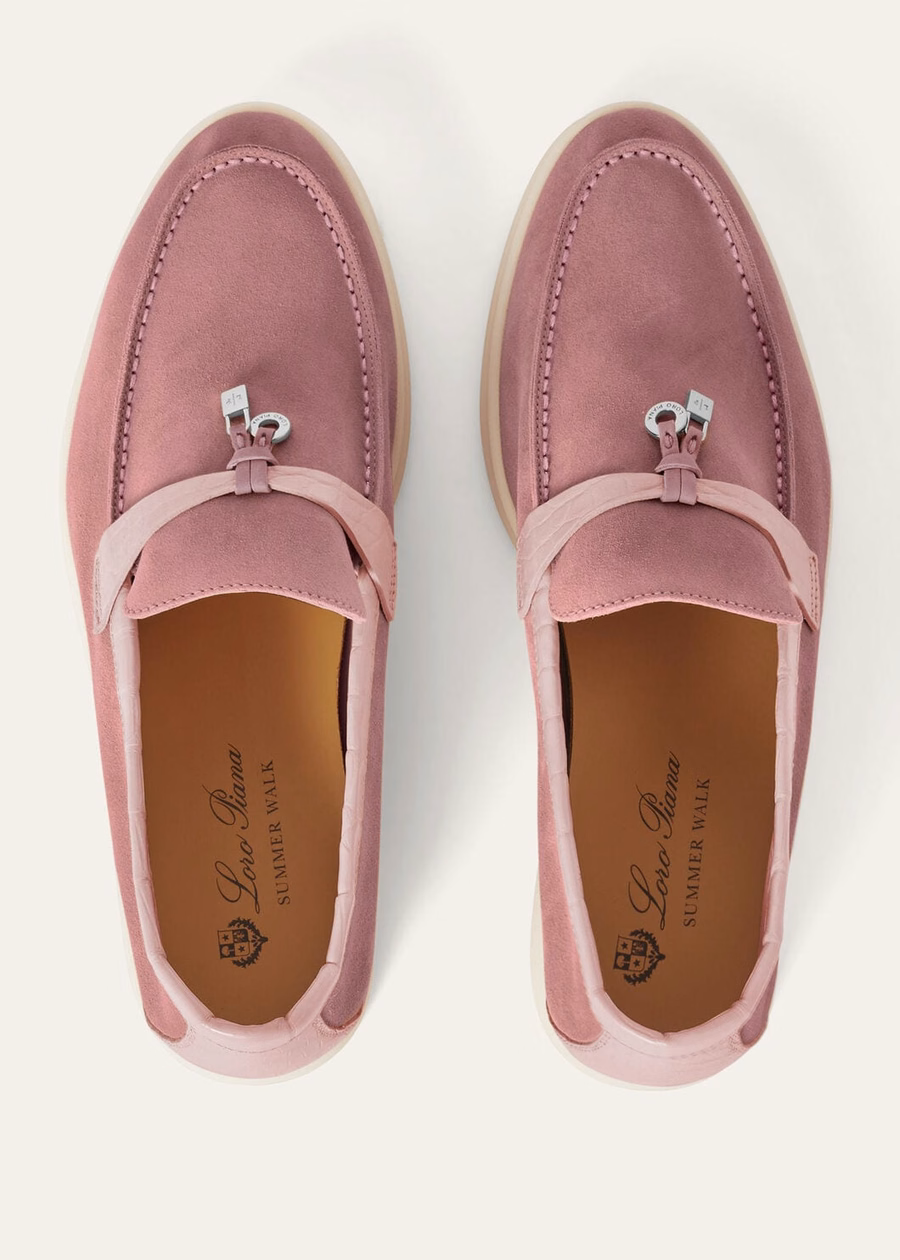 Summer Charms Walk Loafer Suede Noisette Rose