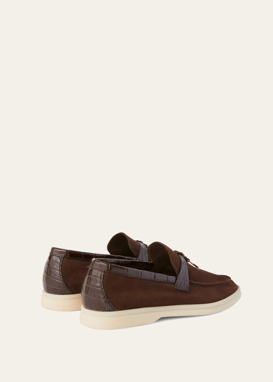 Summer Charms Walk Loafer Suede Chocolate