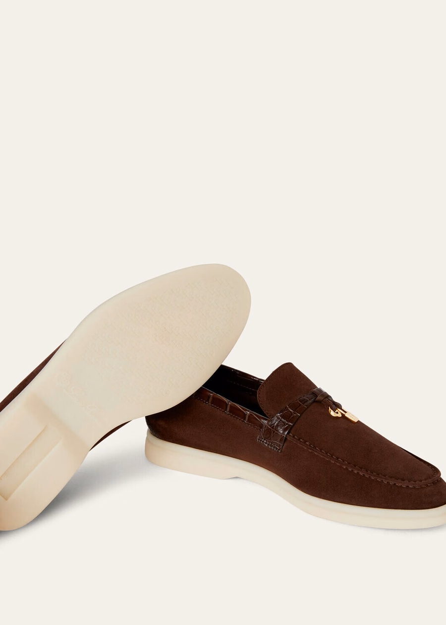 Summer Charms Walk Loafer Suede Chocolate