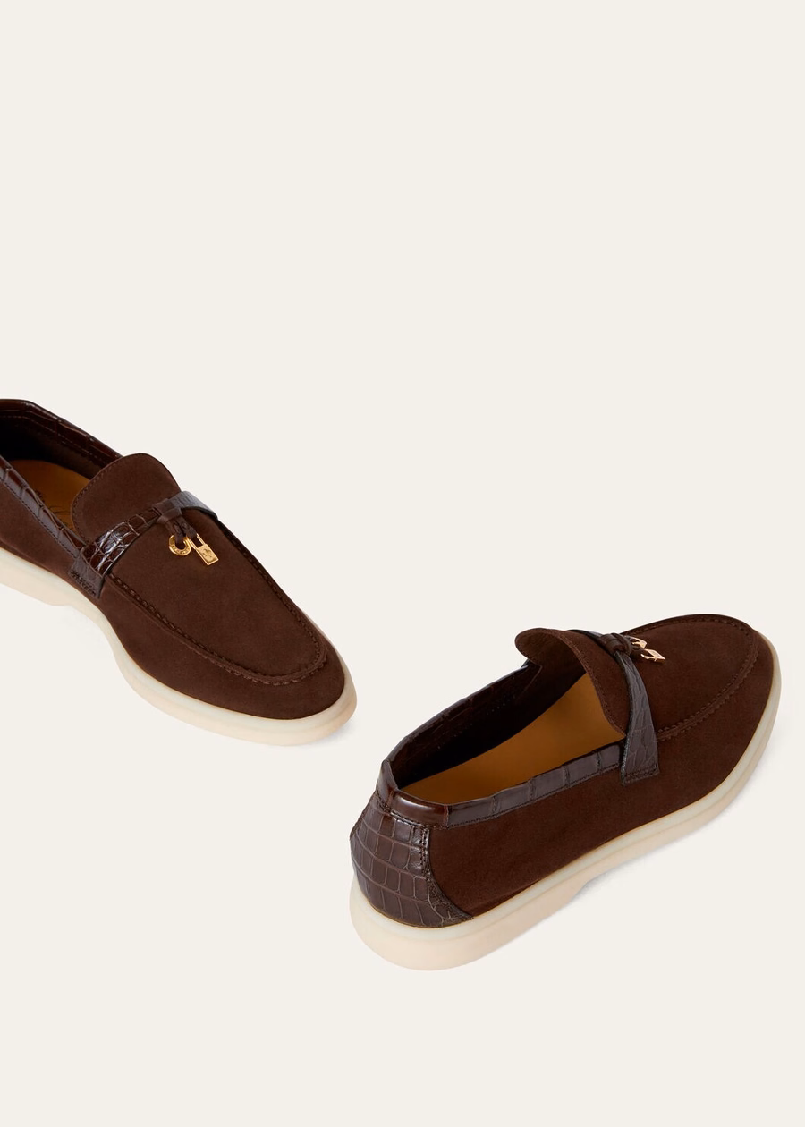 Summer Charms Walk Loafer Suede Chocolate