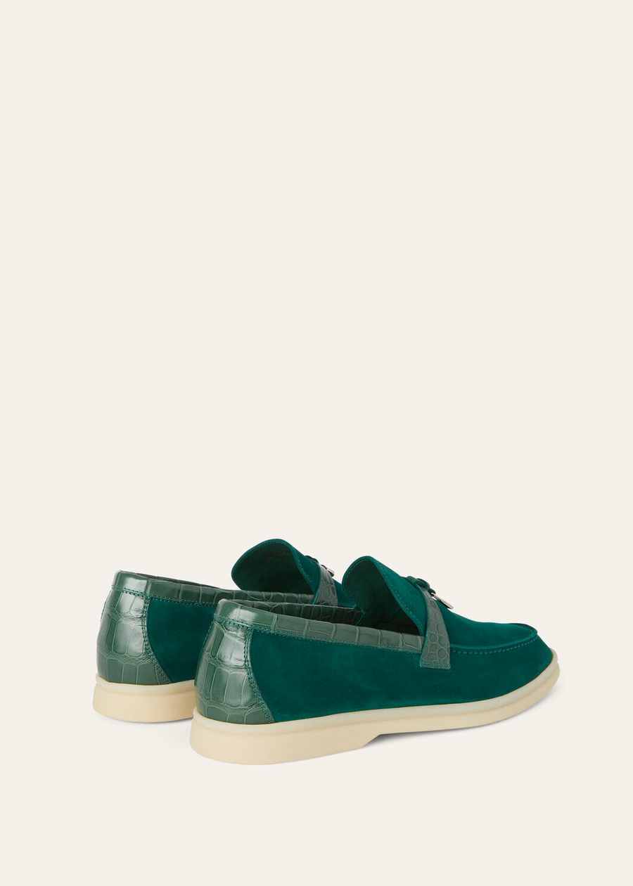 Summer Charms Walk Loafer Suede Baobab Green