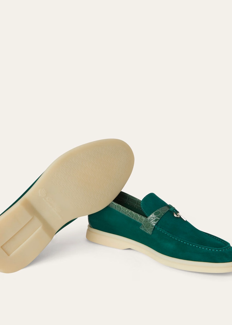 Summer Charms Walk Loafer Suede Baobab Green
