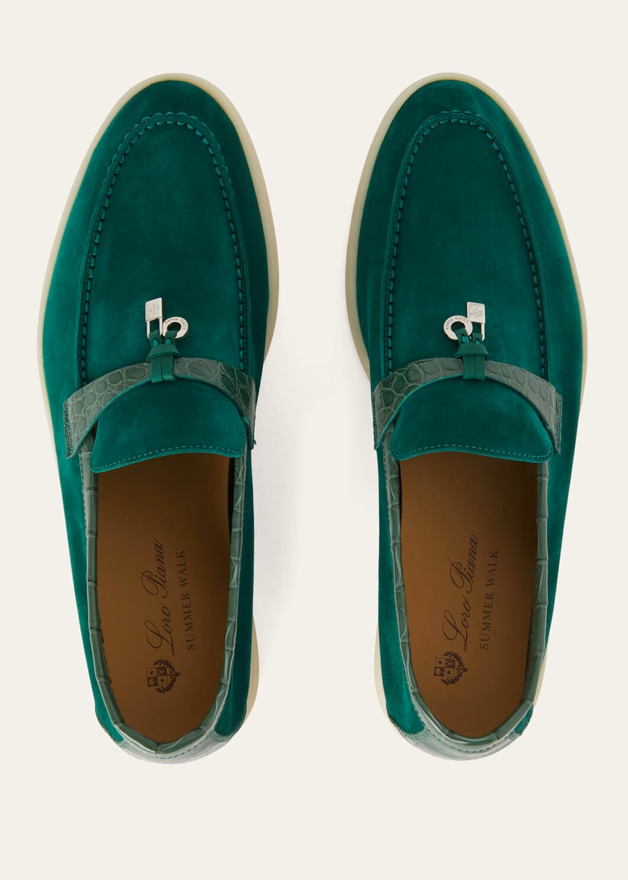 Summer Charms Walk Loafer Suede Baobab Green