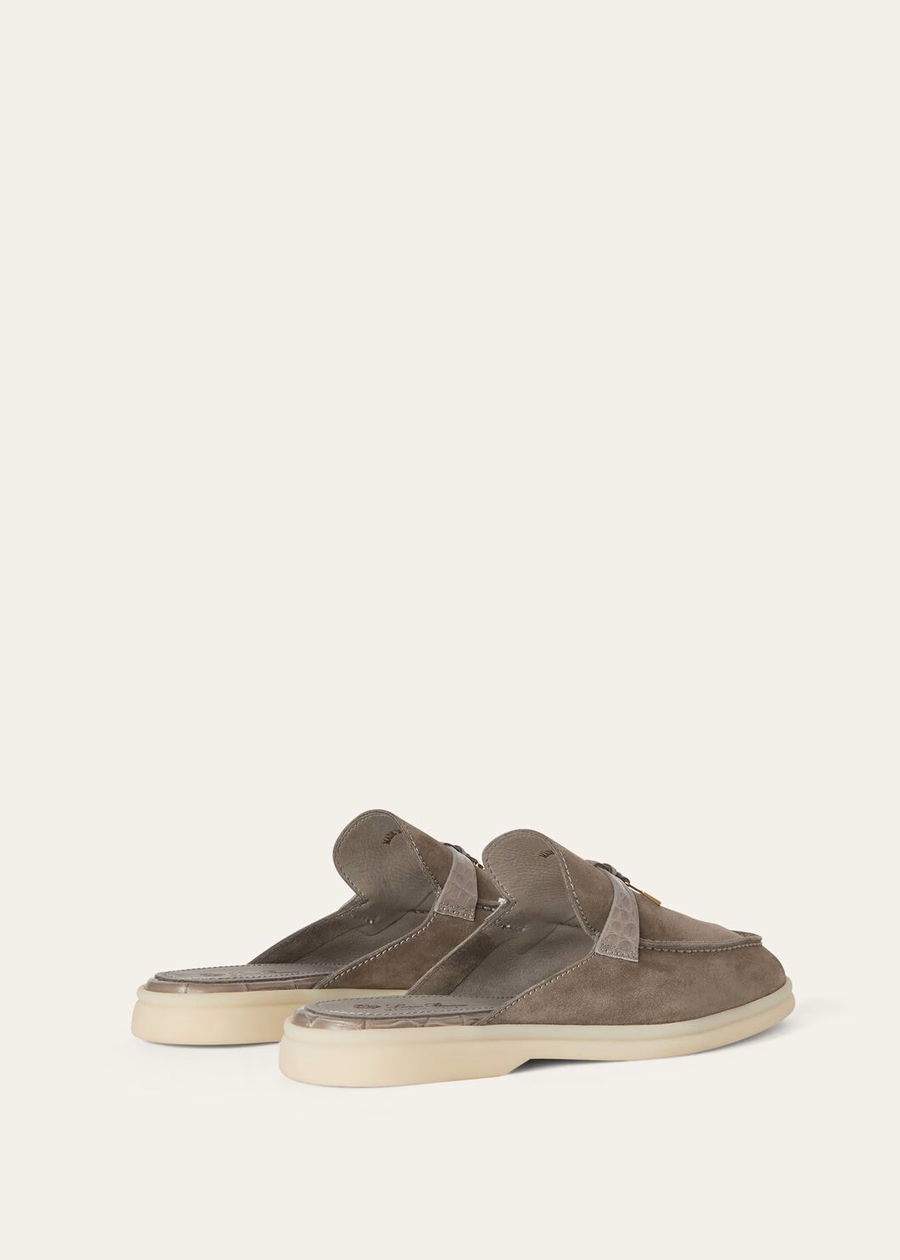 Charms Walk Babouche Loafer Suede Puddle Grey