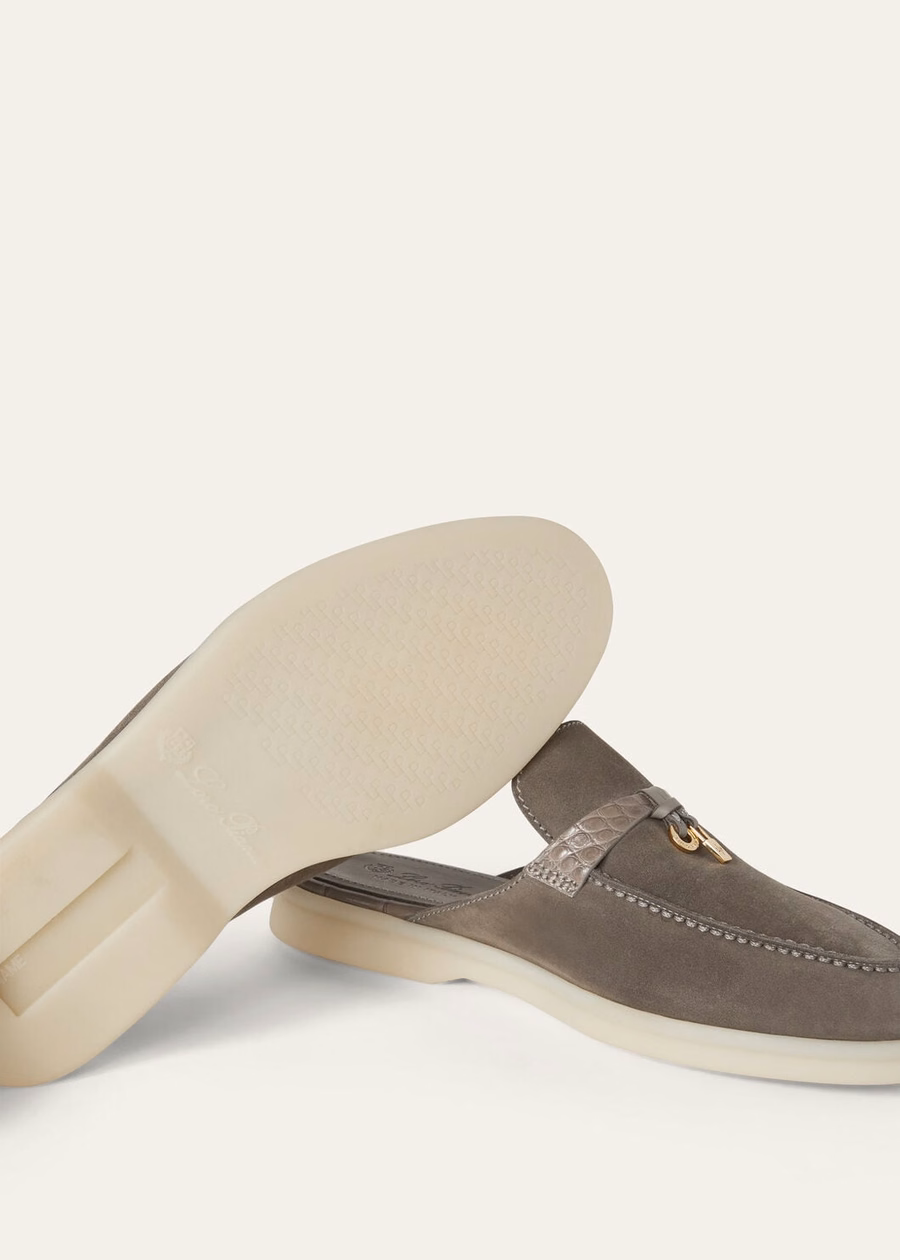 Charms Walk Babouche Loafer Suede Puddle Grey