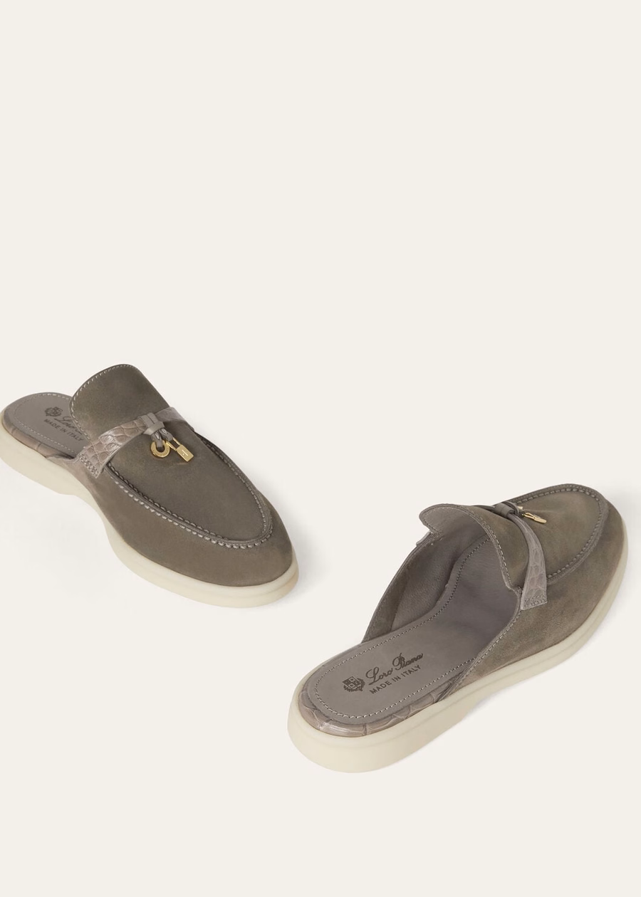 Charms Walk Babouche Loafer Suede Puddle Grey