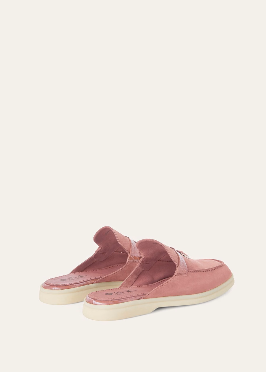 Charms Walk Babouche Loafer Suede Noisette Rose