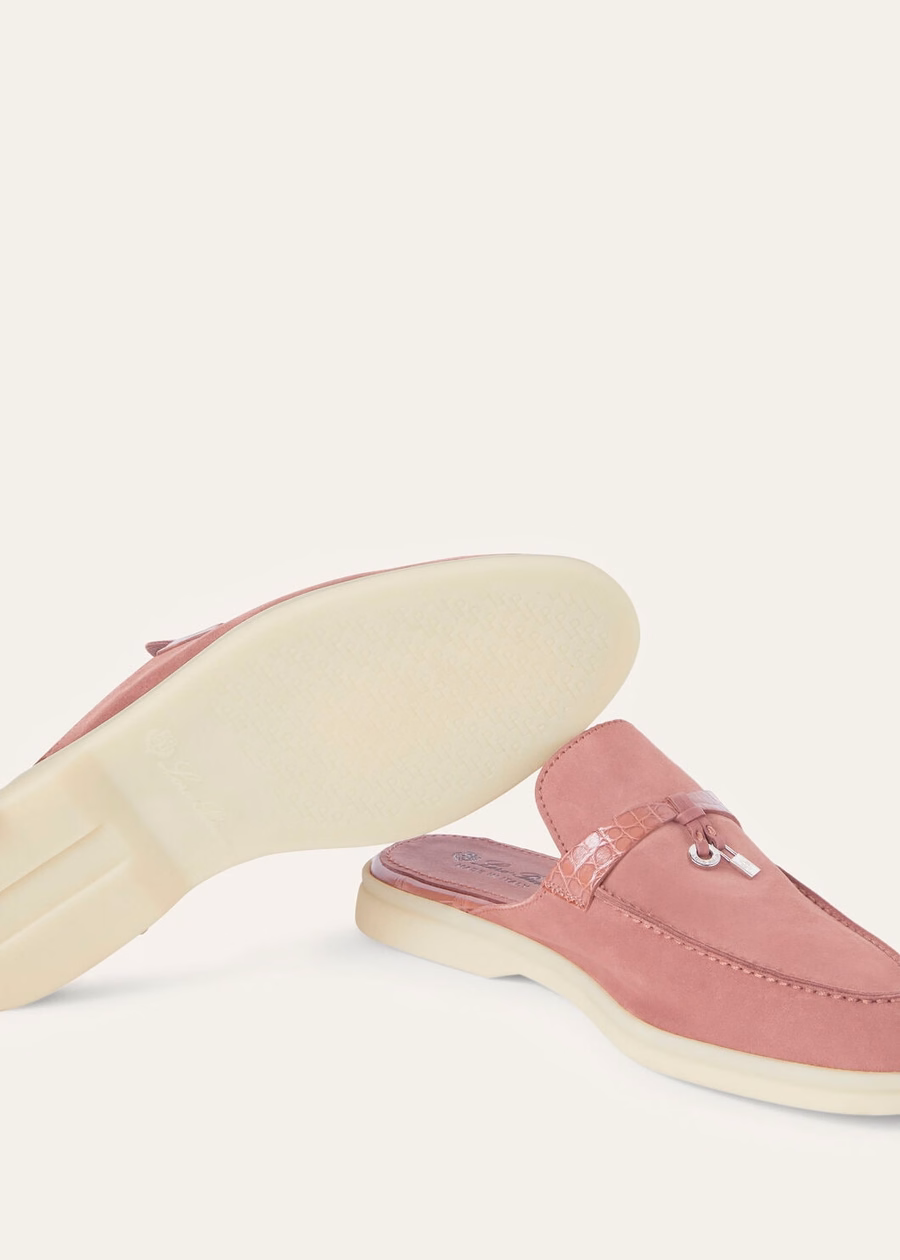 Charms Walk Babouche Loafer Suede Noisette Rose