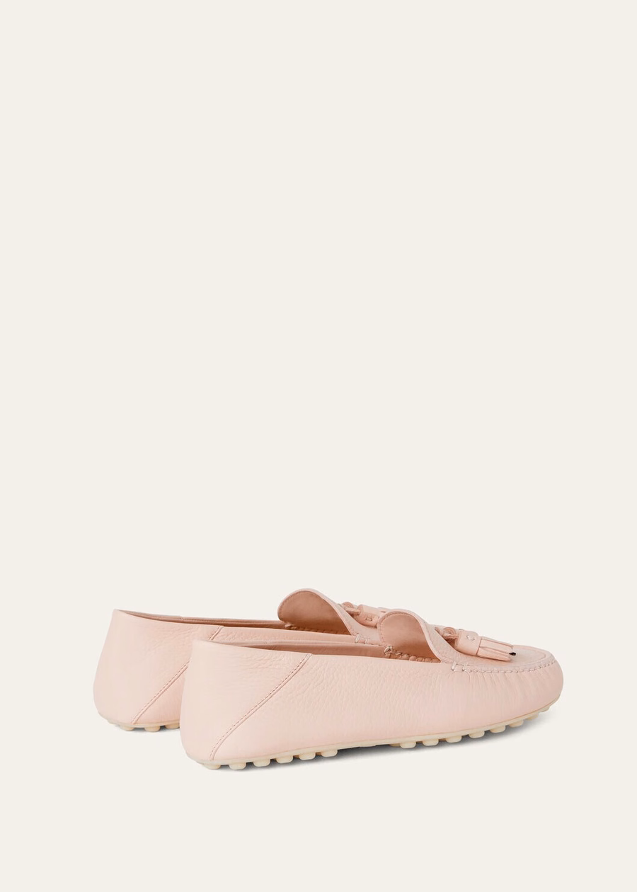 Dot Sole Walk Loafer Deerskin Plum Flower