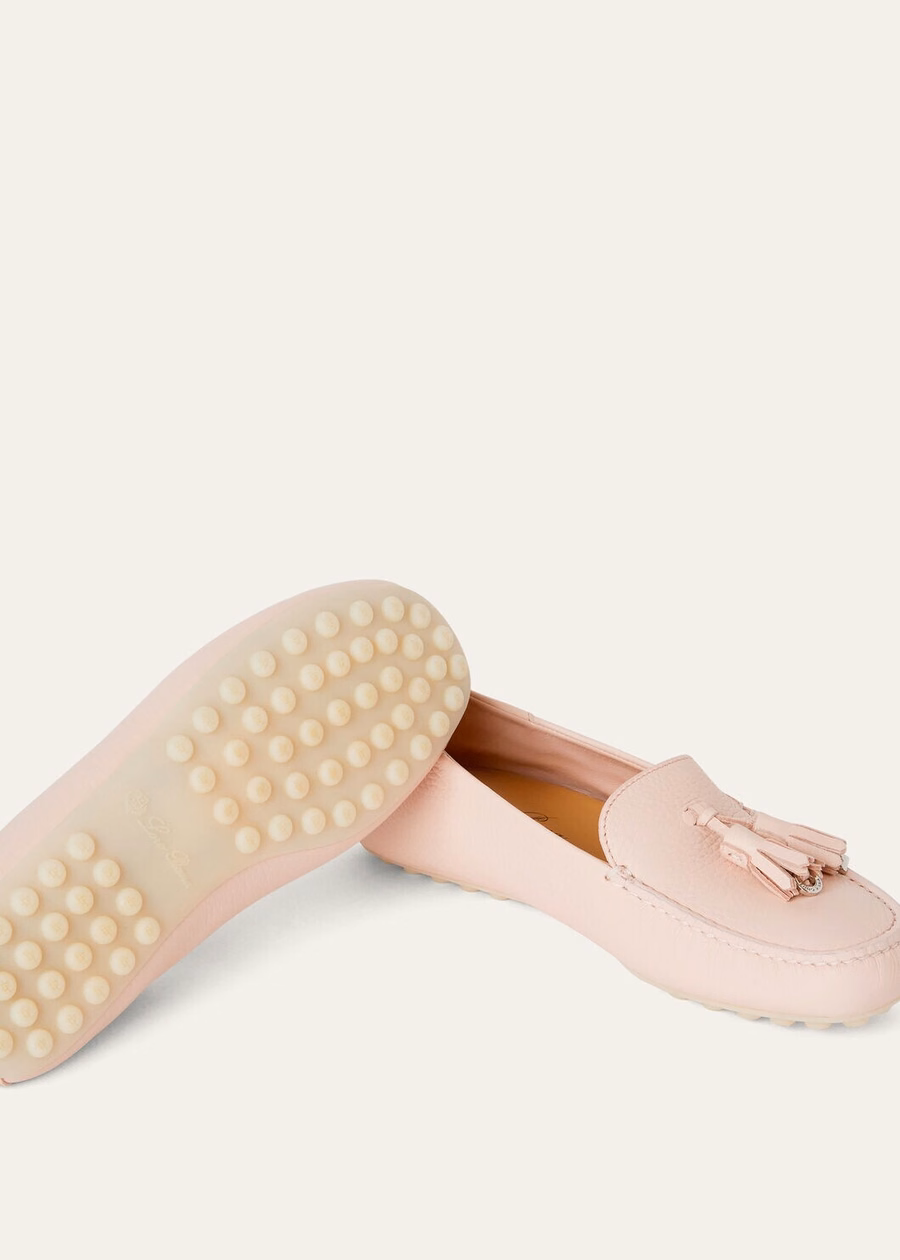 Dot Sole Walk Loafer Deerskin Plum Flower