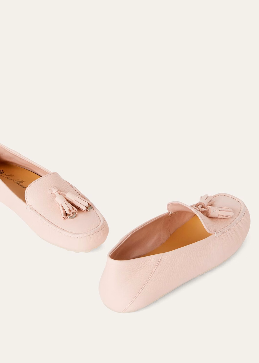 Dot Sole Walk Loafer Deerskin Plum Flower