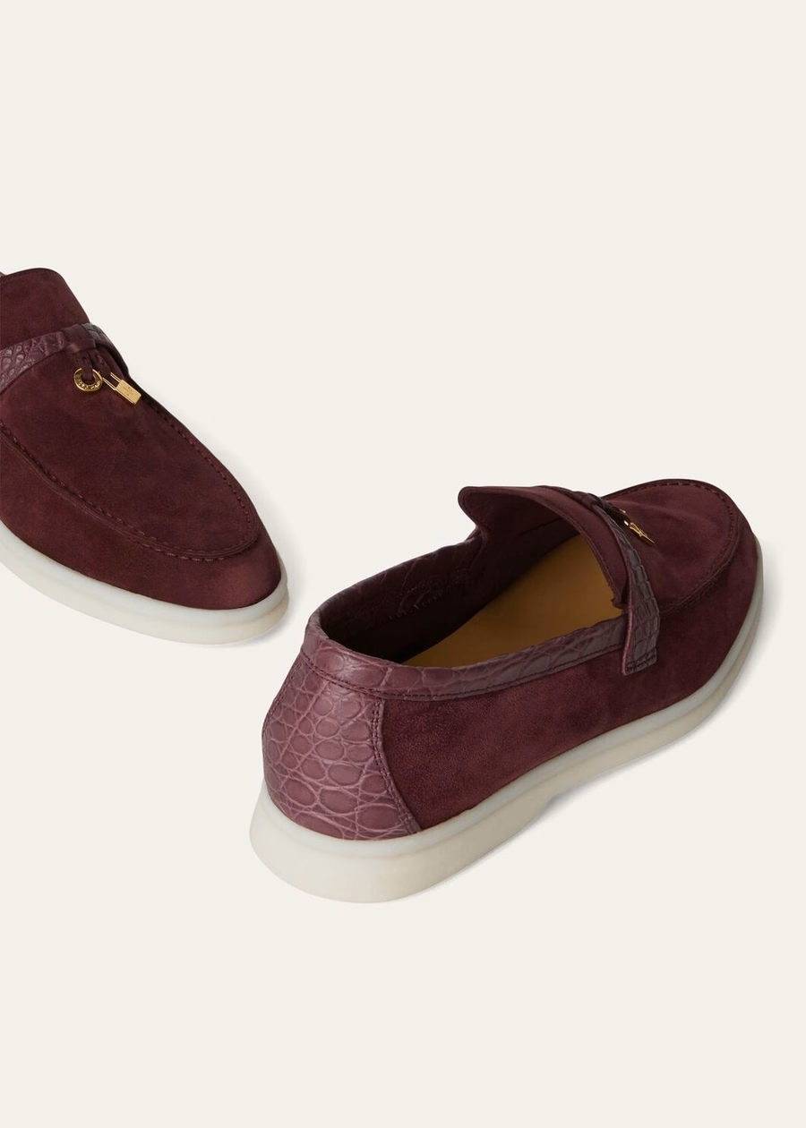 Summer Charms Walk Loafer Suede Wild Plum