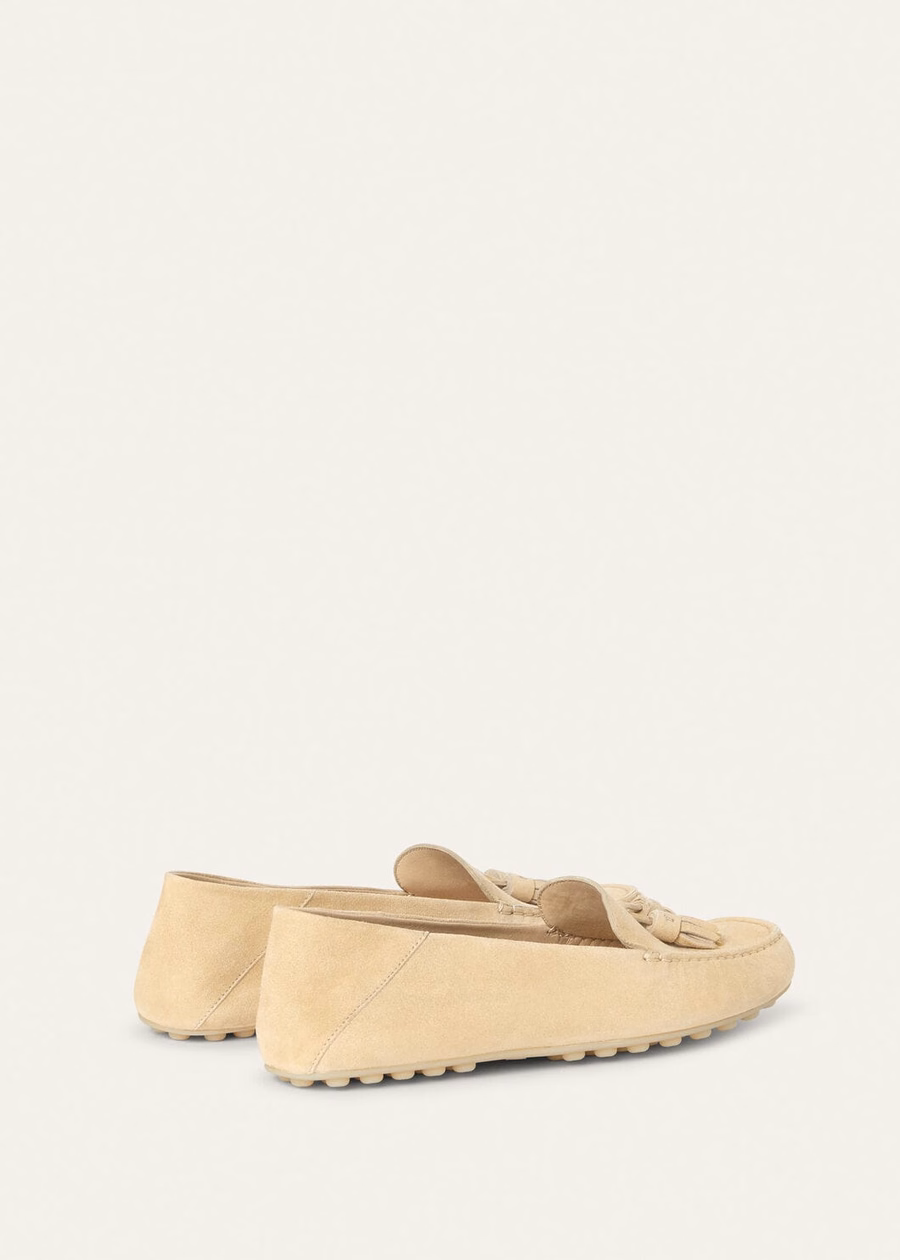 Melonpan Dot Sole Walk goat suede loafer