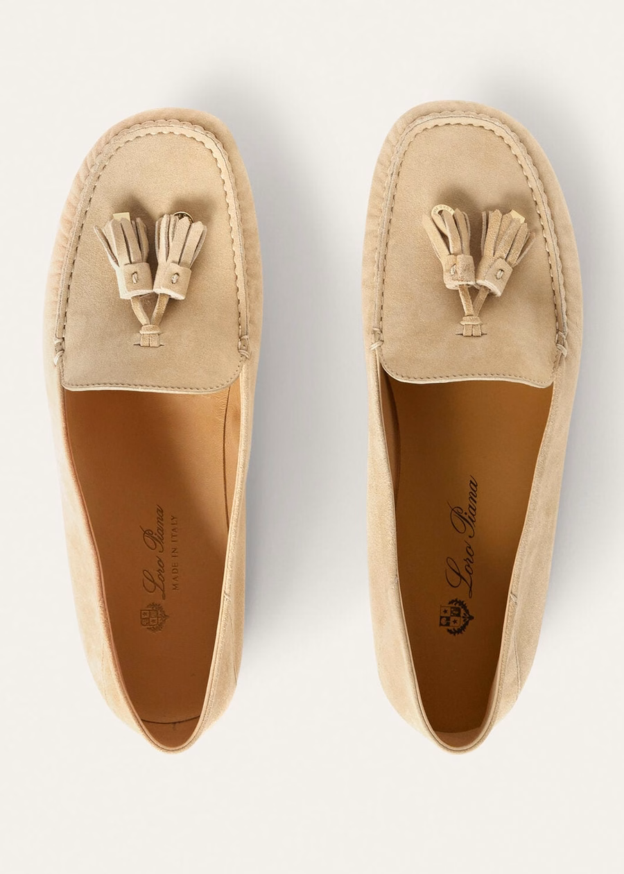 Melonpan Dot Sole Walk goat suede loafer