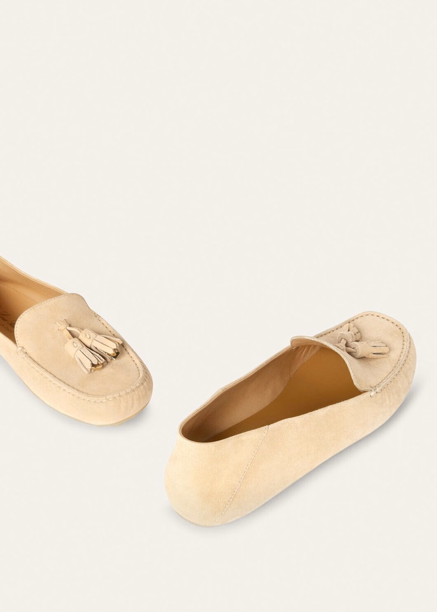 Melonpan Dot Sole Walk goat suede loafer