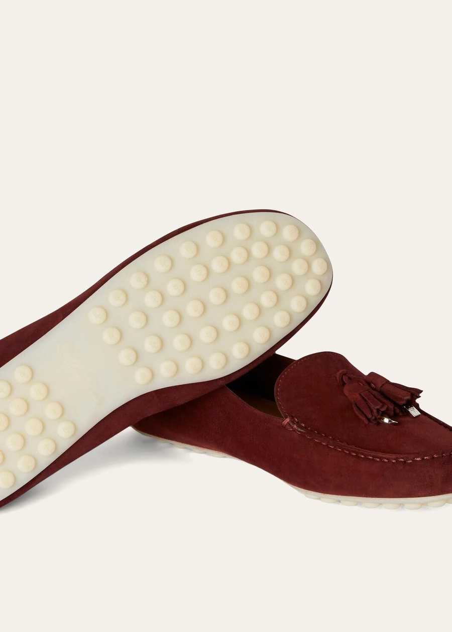 Dot Sole Walk Loafer Goatskin Leather Wild Plum